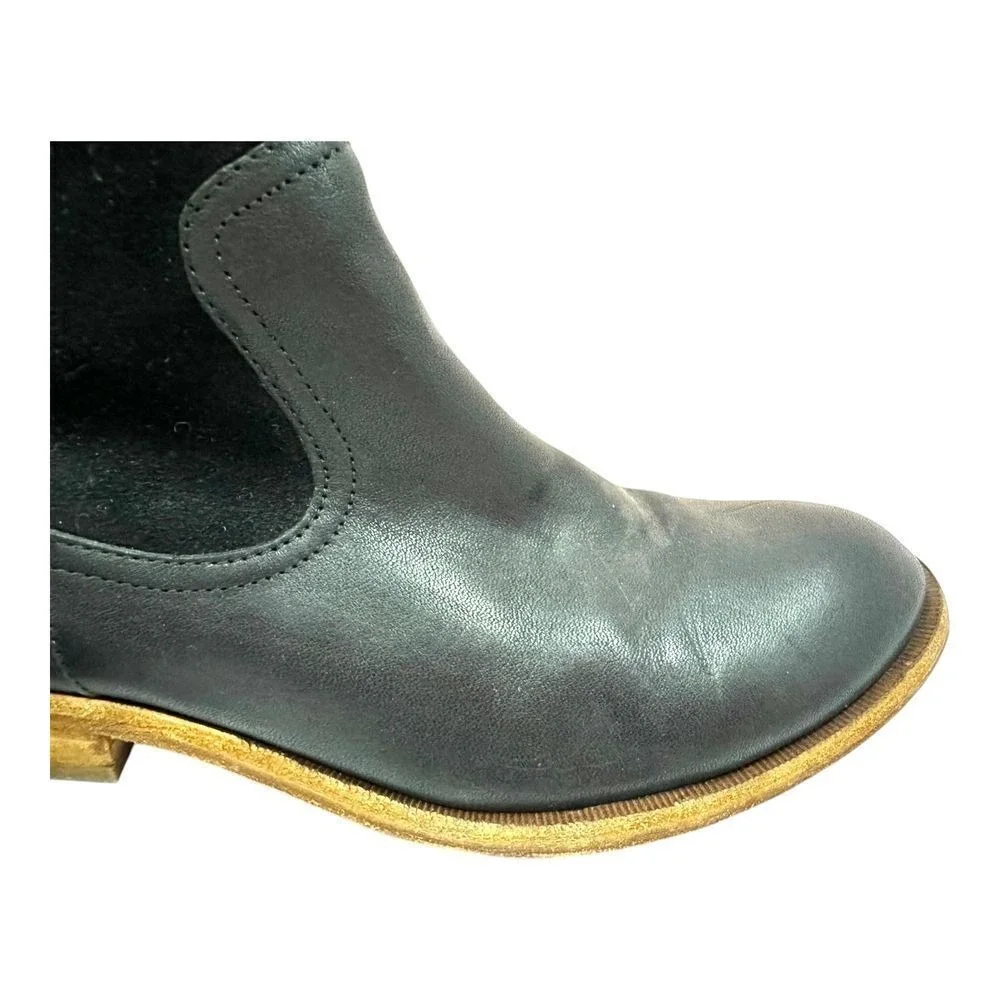 Kork Ease Suede Leather Riding Boot SZ 7 Black